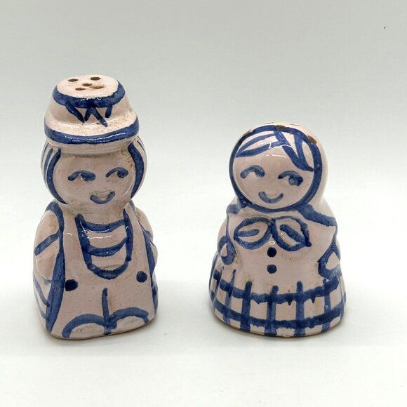 Other - Vintage Hand-Painted Ceramic Salt & Pepper Shakers Boy & Girl
